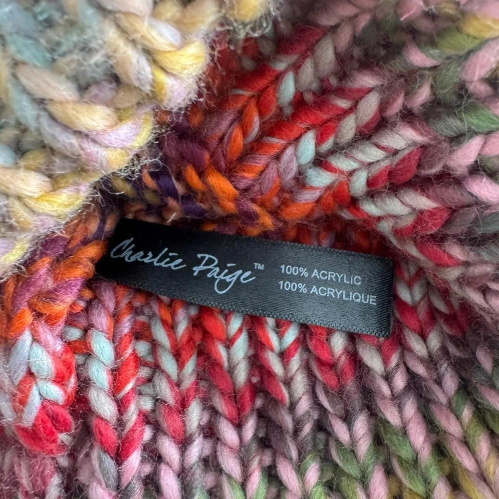 Charlie Paige Colorful Knit Beanie - Picture 2 of 2